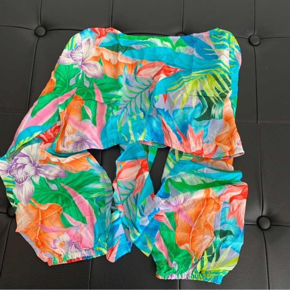 SALE☀️
 x VDM The Label JEMMA HAWAIIAN TROPIC COVER-UP TOP Resort Wear - Picture 7 of 9